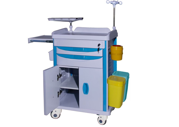 3-5 Drawers Medical Trolley Featuring Lockable Design And Rubber Casters